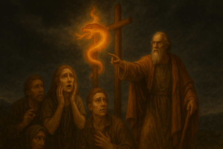 THE MYSTERY OF THE FIERY SERPENT ON A POLE