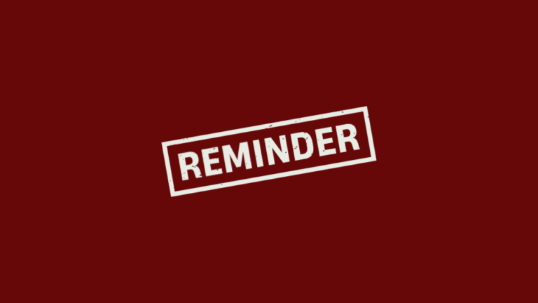 GENTLE REMINDER